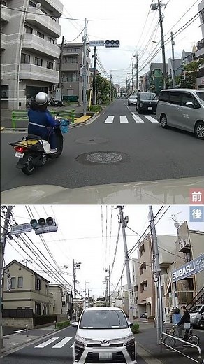 右直事故ヒヤリ突然現れる自転車🚴🏻右折は徐行が大切とわかる#ドラレコ #shorts