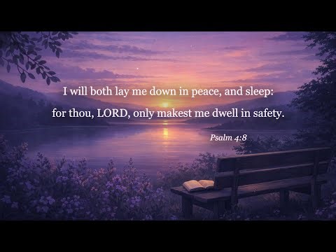 Peaceful Scripture Music for Sleep 🌙 Psalm 4:8 | Rest in God's Presence (Instrumental Only)