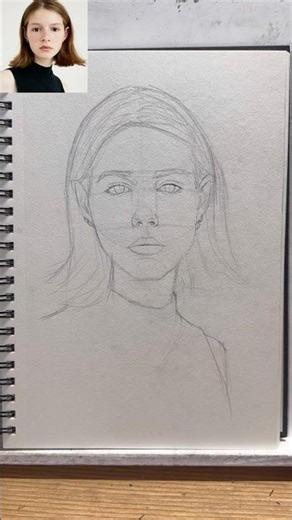 One pencil using loomis method #drawing #loomismethod #sketch #pencilportrsit #art #sketchbook