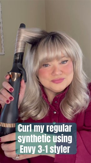 It’s a must have for adding curl to a regular synthetic wig! ‪@EnvyWigs‬ 3-1 Air styler #wigstyling