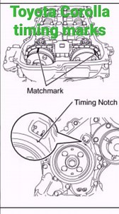 Toyota Corolla engine timing marks #toyota #corolla #timing #marks #timingchain @KikAutoexpert