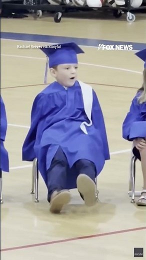 SEE IT: One grad turns quiet kindergarten ceremony into relatable internet moment #shorts #student