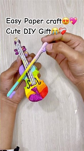 Easy DIY Paper Craft Mini Violin 🎻 | Handmade Mini Musical Instrument | #shorts #violin