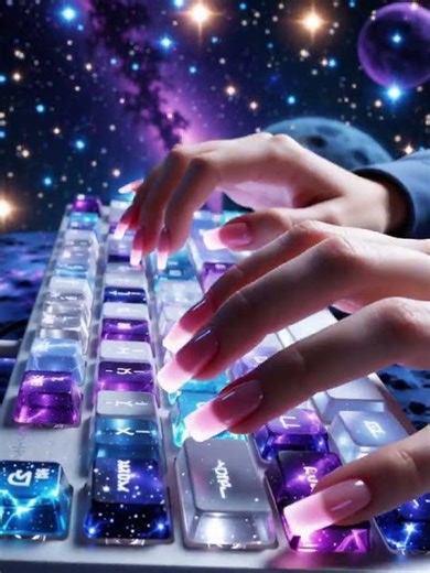 【ASMR】Galaxy Star Dust Keyboard #asmr #asmrsounds