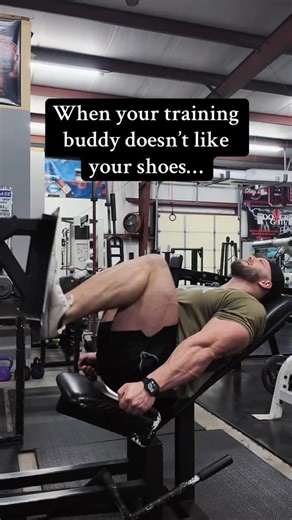 Caleb Anderson on Instagram: "Not in my house big dog 👟😤 #gymreels #gymfunny #gymmeme #gymbro #viralgym"