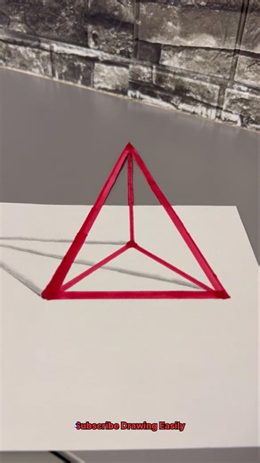 Illusion of the pyramid as if 3d! Drawing Easily ❤️ #subscribe #drawing