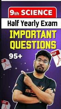 9th Science l Half Yearly Exam Important questions | TN state board #halfyearly2025