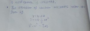 If acceleration is constant.The equation of uniform accelerate... | Filo