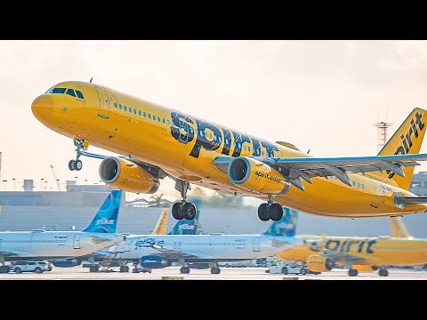 4K Fort Lauderdale-Hollywood Int'l Airport | FLL Closeup Landings and Takeoffs - Plane spotting