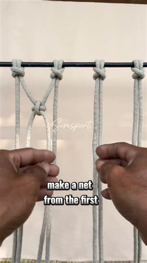 The first step to make a multipurpose net #net #knot