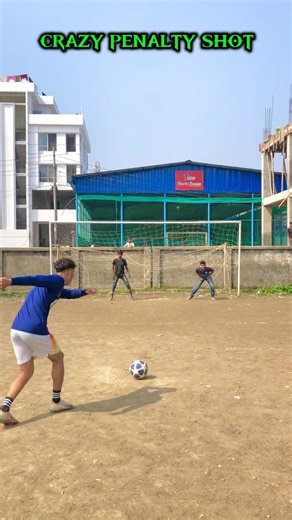 CRAZY AND FUNNY PENALTY SHOT⚽️🎯#football #footballskills #shorts #soccer