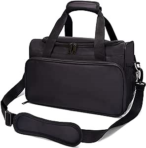 Barber Hairdressing Bag, for Solon Tools Bag Makeup Cosmetics Portable Handbag, Hair Stylist and Beauty Artist Travel Large Storage Bag(Black)