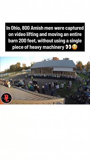 Daily Loud on Instagram: "CRAZY! In Ohio, 800 Amish men were captured on video lifting and moving an entire barn 200 feet, without using a single piece of heavy machinery 👀😳"