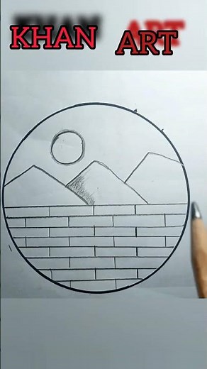 Easy Scenery Circle drawing / Easy drawing ideas for beginners/ Cute drawing