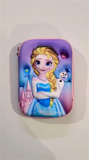 Cute Princess Elsa Pencil Case With filling Fancy Stationery #pencilbox #stationery #backtoschool