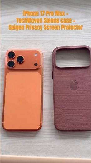 iPhone 17 Pro Max Orange, TechWoven Sienna Case, Spigen Privacy SP #iphone #iphone17 #spigen
