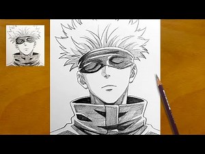 How to Draw Gojo Satoru Step by Step || Jujutsu Kaisen Sketch || Easy Anime Drawing