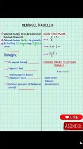 ❗️ALGEBRAIC EXPRESSIONS🌟 6TH GRADE MATH #algebraicexpressions #2026 #mathematics @HİLALLEMATHİK