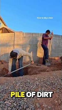 How to properly dig a hole. #excavation #holes #properly