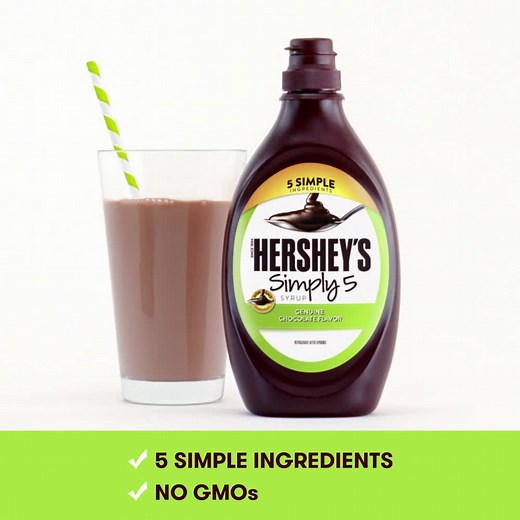 Hershey’s Simply 5 Syrup keeps it short and sweet, made with just 5 simple ingredients that you can actually pronounce! #WelcomeHappy | HERSHEY'S