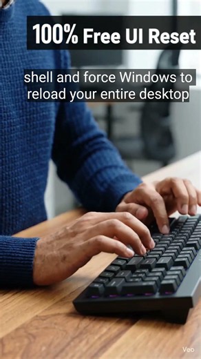 Fix Frozen Taskbar! Instant Windows Reset Hack #n8n #chatgpt #automation #tech #techindia #windows