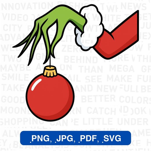 Grinch Hand SVG, Christmas Grinch Hand, Grinch Christmas Clipart, Grinch Hand PNG, Grinch Instant Download Digital, PNG - Etsy