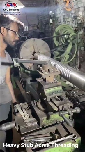 Heavy Stub Acme Threading #threading #lathe #skills #machine #industry #acme