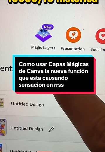 Si no habían visto esta nueva función de Canva, vayan a probarla y por favor Porque no sabía que lo necesitaba hasta que la vi. Y ahora tengo tantas ganas de hacer miles de cosas que no sé por dónde partir 😅 ##canva##capasmagicas##funcion