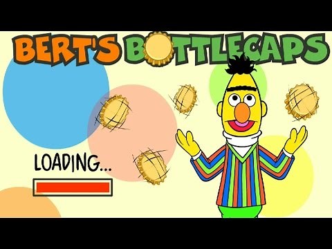 Sesame Street Bert's Bottle Caps Arranging Game With Clumsy Ernie Kids Games