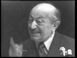 Simon Wiesenthal discusses his work on searching for war criminals
