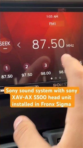 Sony xav-ax5500 unit installed in Fronx sigma model with sony speakers