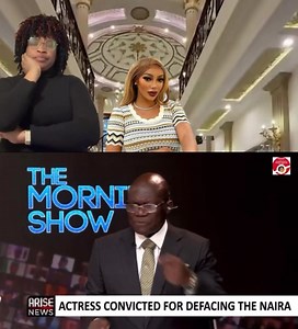 Actress Simi Gold Has Been C onvicted And S entence To 6 Months ImP rison And #300,000 Fine After She Was Seen Spraying And Stepping On Naira Note In February 2023 Credit : Arisetv | Noonooagu