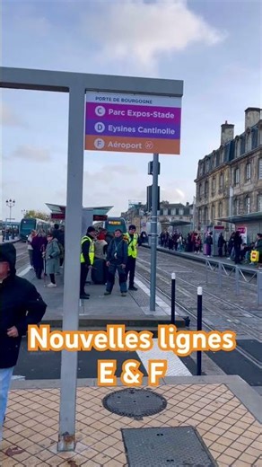 Nouvelles lignes E & F Tramway de Bordeaux - Station Porte de Bourgogne