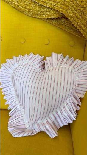 Ruffled Heart Pillow DIY