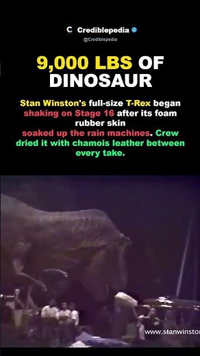Jurassic Park's T-Rex Animatronic Soaked Up Rainwater And Shook On Stage 16