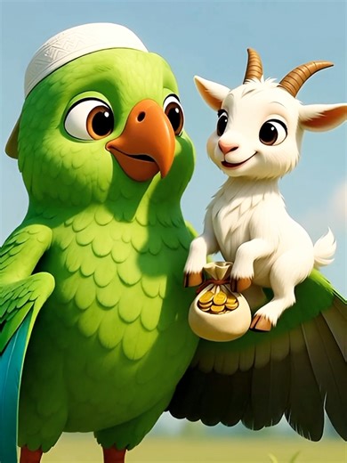 Tota & Bakra | Magical Parrot 🦜🪄 | Cartoon For Kid 🥰☺😊 #fyp #foryou #animation #parrot #creatorsearchinsights