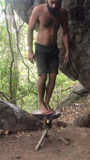 How to make primitive chair 🪑 | #nature #handmade #forest