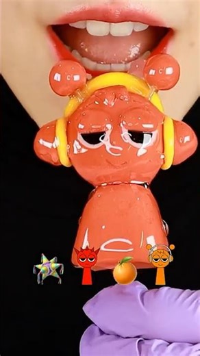 ASMR HORROR SPRUNKI (Sped up) #mukbang #eatingsounds #satisfying #lips #asmr