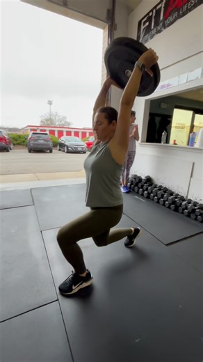 Spicy little partner workout today! 🌶️ 🥵 AMRAP IN 15 minutes of: 10 Plate Overhead Lunges, 45 lbs 10 Burpees to Plate One partner works around at a time. | CrossFit Caliber