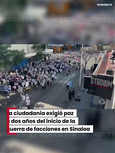 Miles marchan por la paz en Culiacán a dos años de la crisis de seguridad
