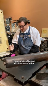 This video is for all those who interpret the weather forecast for us on the local news, because today, February 5th, is National Weatherperson’s Day! This day commemorates the birth of John Jeffries, who was born on this day in 1744. Jeffries was one of the first weather observers in the American colonies, and he began taking daily weather observations in Boston in 1774. For today, Jared letterpress printed an image from an electrotype (copy of a woodcut) that was made roughly 80-90 year ago fr