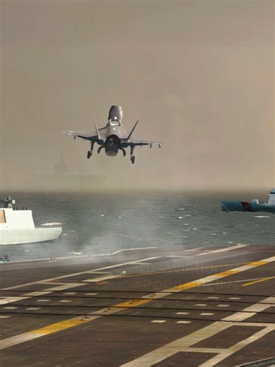 F-35 Military Flight Simulation Over Iran Coast