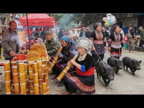 The most "primitive" market on the China-Vietnam border, with strange delicacies