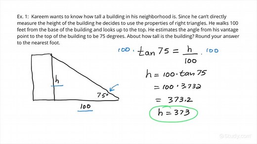 How to Solve a Right Triangle in a Word Problem | Geometry | Study.com
