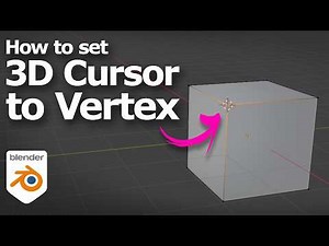 Blender Set 3D Cursor to Vertex