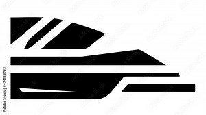 high speed train animated glyph icon high speed train sign. isolated on white background