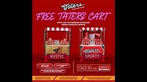 Planning a Party? There should always be Taters!! For a minimum order of P15,000, you may experience the poppin fun with our Taters Carts! Send us a message to Learn more about Taters Caters #TatersCaters #BestSnacksInTown #BingeWorthIt #Ilovetaters #CravingsDelivered | Taters