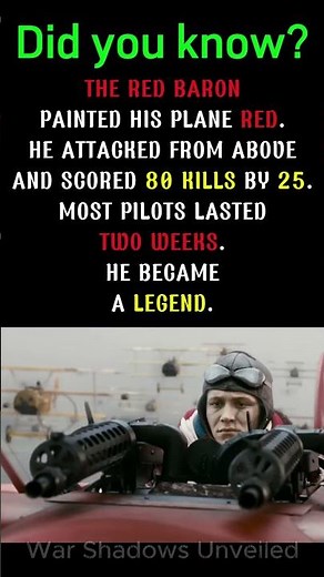 80 Kills by 25 How the Red Baron Became a Sky Legend#RedBaron#WorldWarOne#WW1History#MilitaryHistory