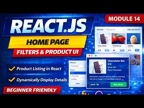 Module 14 – Home Page, Filters & Product UI | React.js Full Course 2026 | 0 to Hero