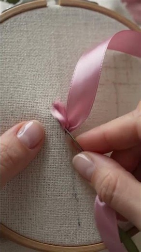 tulip ribbon embroidery making